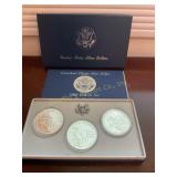 1993 uncirculated Olympic Silver Dollars set P-D-S