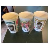 3 Vintage 7-11 sports cups-Richie Zisk, Steve