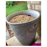 Large Allen & Roth resin planter filled w/ pea