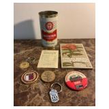 Misc National Bohemian beer can, USA Olympic key