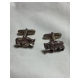 Tiffany & Co. Sterling Bull & Bear cuff links,