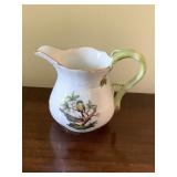 Herend Rothschild bird pattern Creamer, 3"H,