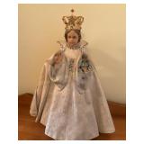 Chalk ware infant of Prague- 17" figurine