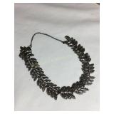 Sterling silver bracelet, 7", rhinestones, .74 oz.