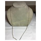 925 Silver ball beaded necklace, 30", Italy AZ,
