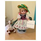 Madame Alexander Heidi with goat doll, 8"