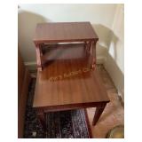 End table, walnut?, no markings 18" x 24ï¿½ x 26ï¿½.