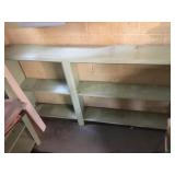 Green wood bookshelf 8.5"d x 66ï¿½w x 37ï¿½h