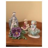 4 figurines 7" tallest Lenox etc