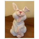 Italy Laughing Rabbit hand made pottery 7" tall