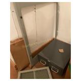 Metal sidewall register cover, 2 drawer card