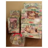 Calico critters-high chair, set, crib, rabbits,