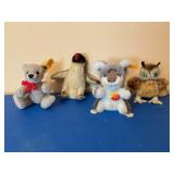 Steiff w. Germany 4 - bear,penguin,koala,owl -