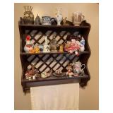 Shelf  21" x 24ï¿½ x 6ï¿½ & contents figurines, ,