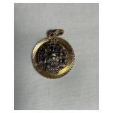 U.S. Navel Academy Chrono gold filled pendant 3/4"