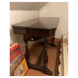 Mahogany 2 drawer table, 48" x 29ï¿½ x 20ï¿½