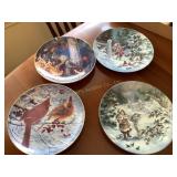 4 Decorative plates, 8.5", Snowy Symphony,