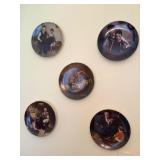5 Norman Rockwell numbered plates, 8.5", Edwin