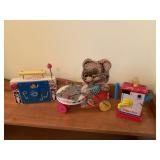 3 Vintage Childrenï¿½s toys- Fisher Price, Perky pot