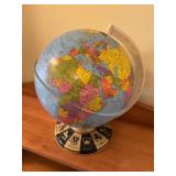 Ohio Art Metal globe, 11"H w/zodiac signs