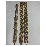 3 Trifari bracelets 7" length