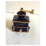 Limoges France miniature porcelain coffee grinder