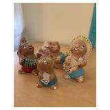 4 Pendelfin Stonecraft Rabbits-Squeezy, Barrow