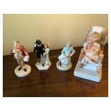 4 Sebastian miniatures, tallest is 3.5"