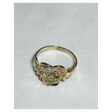 14 kt Black Hills gold ladies ring, size 6, .07