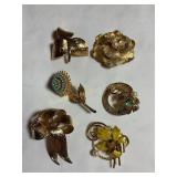 6 Goldtone pins, 2" longest