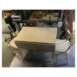 Wood drop leaf table w/2 chairs