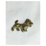 9 kt gold Scottish terrier dog pin/brooch, 1"W,