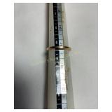 Ring Amber glass 10 kt gold filled, size 5 1/4