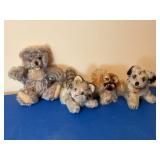 Steiff w. Germany 4 - cat,dogs,bear (no tags)