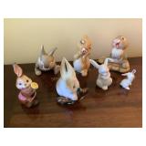 7 Misc rabbit figurines, tallest is 3", Disney,