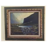 Val McGann framed oil painting 23"x28" original