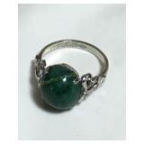 Sterling silver ladies ring, size 6, faux stone