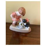 Lenox figurine, Feeding Kitty, Jesse Wilcox