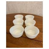 6 Anchor Hocking FireKing custard cups, 3.75"D