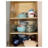 Contents of cabinet- mugs, (Dick Clark,