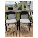 2 wicker chairs 24" x 36ï¿½ x 22ï¿½, w cushions