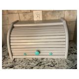 Wooden bread box, 16.5x9.5x9.5"