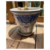Ceramic flower pot 10" tall