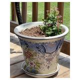 Ceramic flower pot 10" tall