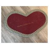 Braided heart rug 3ft