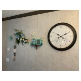 Contents of wall decor- large wall clock 23"D