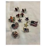 Costume jewelry- earrings, lapel pins, etc.
