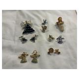 Costume jewelry- pins/brooches, earrings, lapel