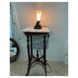 Marble top table 14 1/2" x 29" x 14 1/2ï¿½ &
