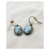 925 Sterling  Maranlago earrings w/larimar